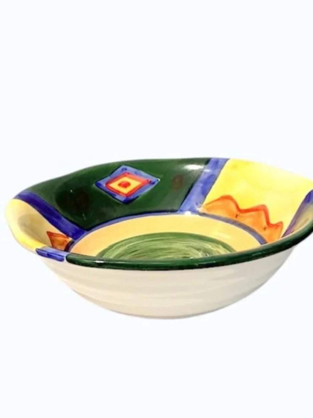 World Market Abstract Aztec Large Pasta Bowl 12"